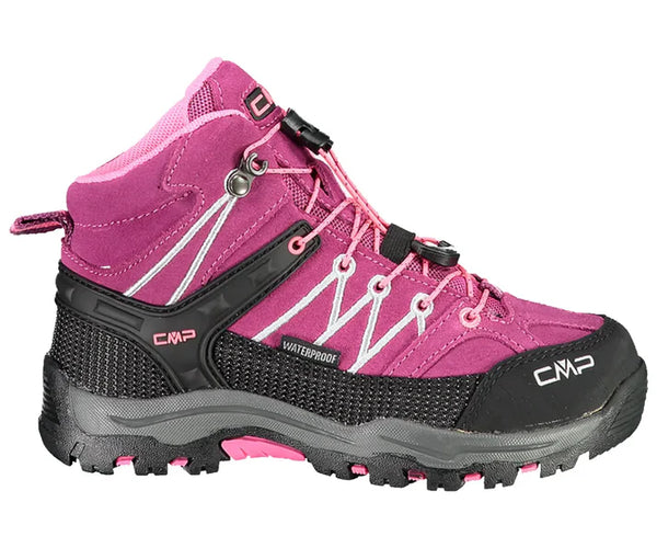 Botín CMP Rigel Mid Niño Rosa Berry Pink Impermeable Trekking