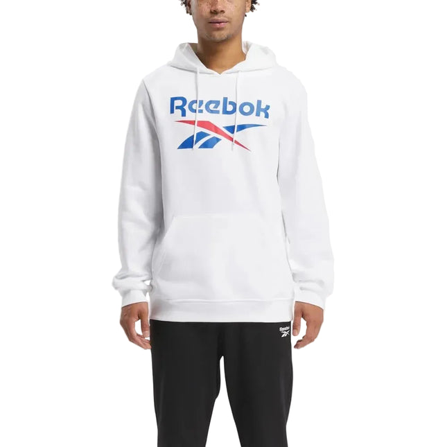 Polerón Reebok Identity Big Logo Fleece Hoodie Hombre Blanco