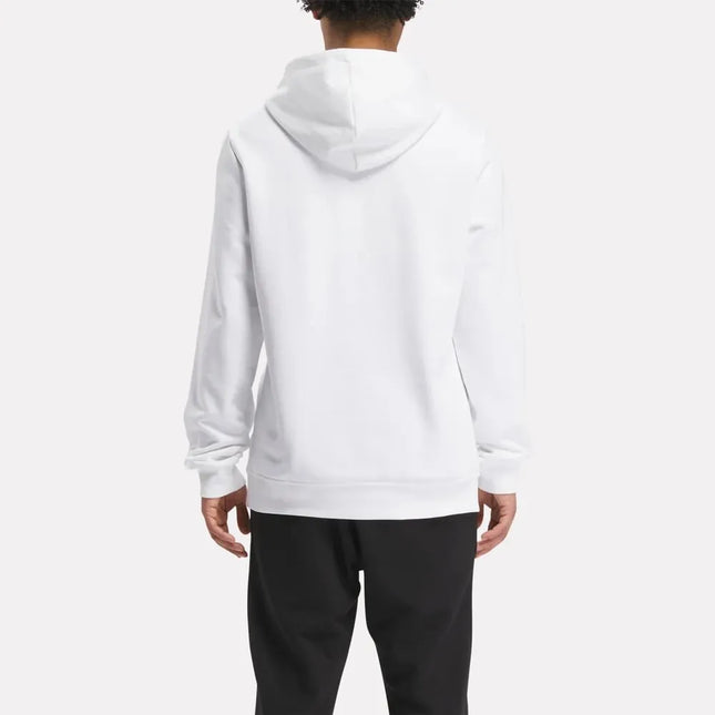 Polerón Reebok Identity Big Logo Fleece Hoodie Hombre Blanco