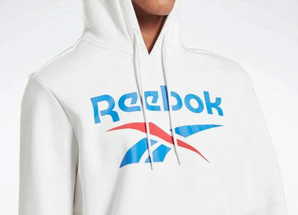 Polerón Reebok Identity Big Logo Fleece Hoodie Hombre Blanco