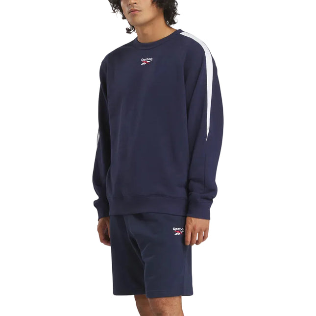 Polerón Reebok Ri Cross Check Crew Hombre Azul Navy