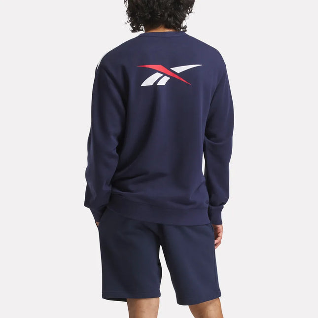 Polerón Reebok Ri Cross Check Crew Hombre Azul Navy