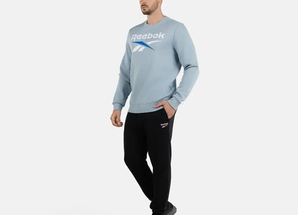 Polerón Reebok Identity Big Logo Fleece Crew Hombre Azul Suave
