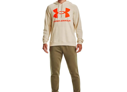 Polerón Under Armour Rival Fleece Big Logo HD Hombre Crema