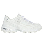 Zapatilla Skechers D'Lites Play On Mujer Blanca Plateada
