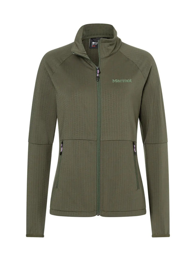 Polar Marmot Leconte Fleece Mujer Verde Nori Cierre Completo
