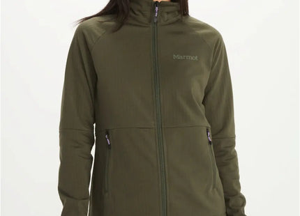 Polar Marmot Leconte Fleece Mujer Verde Nori Cierre Completo