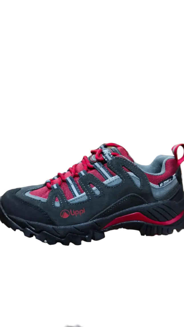 Zapatilla Lippi Puelo CS Low Junior Gris Rojo B-Dry Hiking