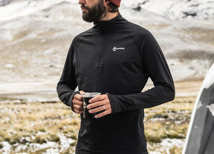 Primera Capa Hombre Farlen 1/4 Zip Negro