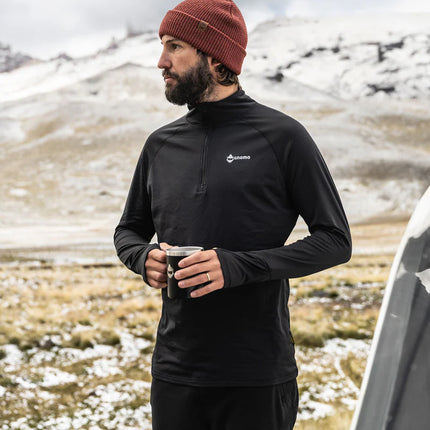 Primera Capa Hombre Farlen 1/4 Zip Negro