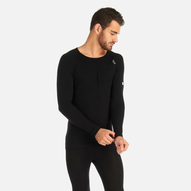 Primera Capa Superior Hombre Lippi Skintec 1000 Seamless Light Top Negra