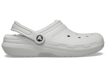 Zueco Crocs Classic Lined Clog Unisex Gris Forrado Peluche