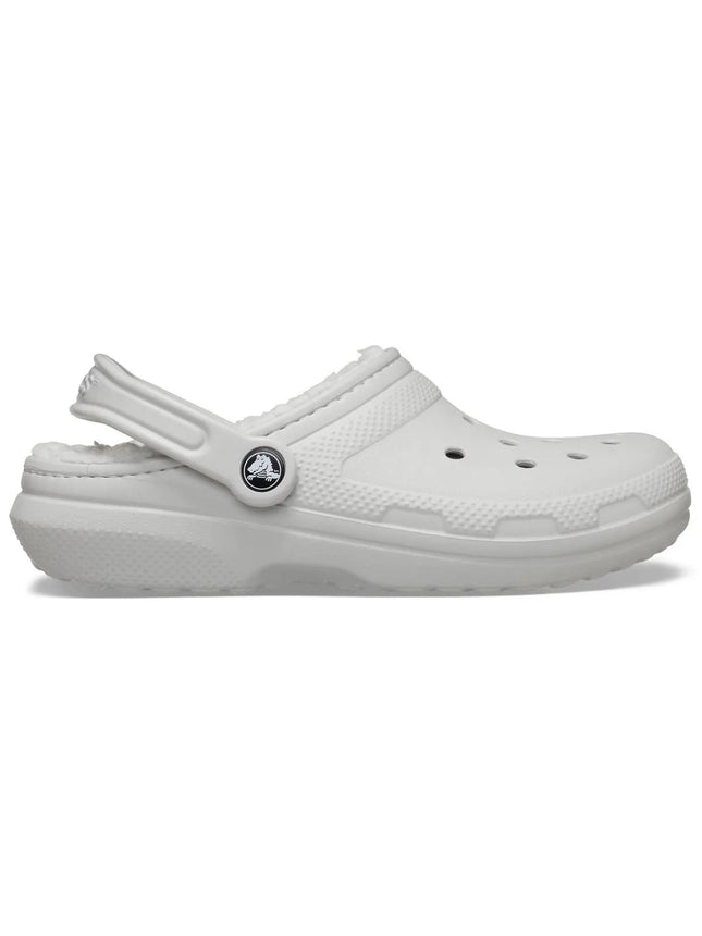 Zueco Crocs Classic Lined Clog Unisex Gris Forrado Peluche