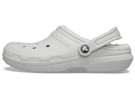 Zueco Crocs Classic Lined Clog Unisex Gris Forrado Peluche