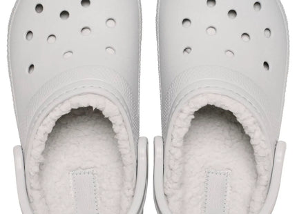 Zueco Crocs Classic Lined Clog Unisex Gris Forrado Peluche