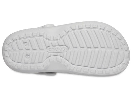 Zueco Crocs Classic Lined Clog Unisex Gris Forrado Peluche