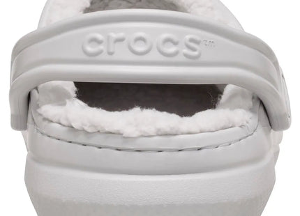 Zueco Crocs Classic Lined Clog Unisex Gris Forrado Peluche