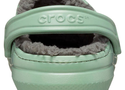 Zueco Crocs Classic Lined Clog Unisex Verde Forrado Peluche