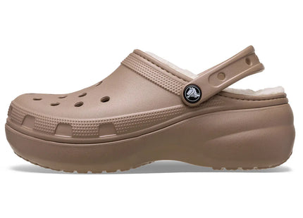 Zueco Crocs Classic Lined Platform Mujer Café Plataforma Forrado