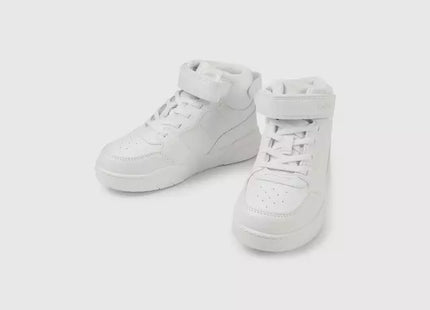 Zapatilla Alta Retro Colloky Niño Niña Blanca Velcro