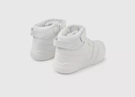 Zapatilla Alta Retro Colloky Niño Niña Blanca Velcro