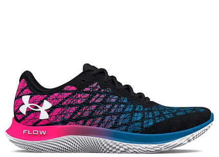 Zapatilla Under Armour Flow Velociti Wind 2 Mujer Negro Fucsia