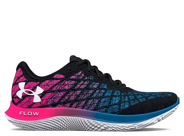 Zapatilla Under Armour Flow Velociti Wind 2 Mujer Negro Fucsia