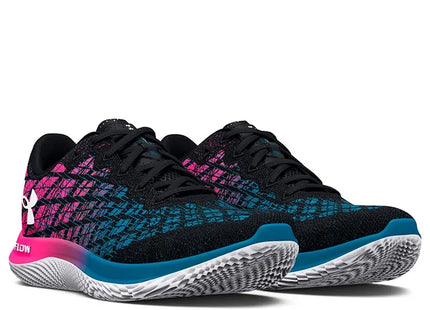 Zapatilla Under Armour Flow Velociti Wind 2 Mujer Negro Fucsia