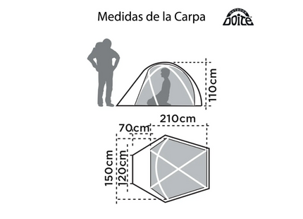 Carpa Doite Tolima 2 Personas Camping Trekking