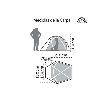 CARPA DOITE TOLIMA 2 PERSONAS - SENDERISMO CAMPING