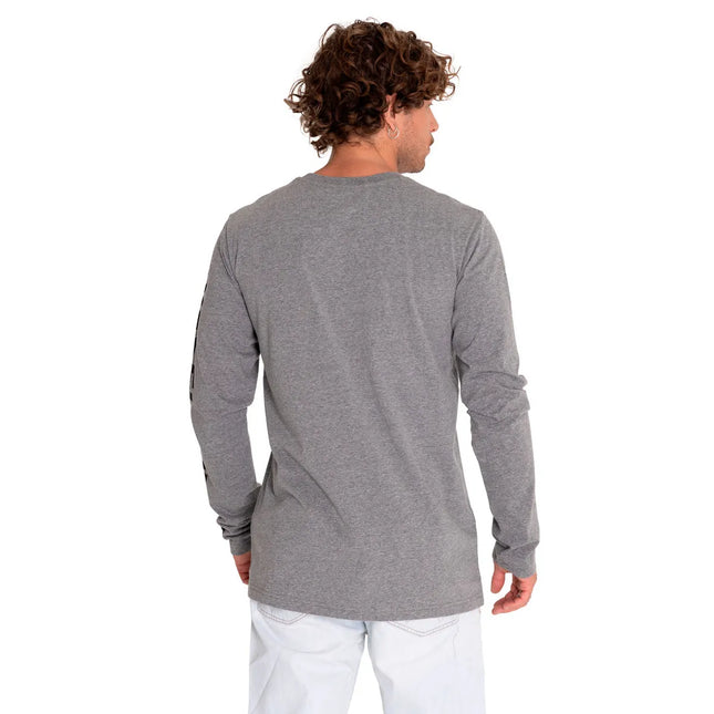 Polera Caterpillar Trademark Banner Hombre Gris Manga Larga