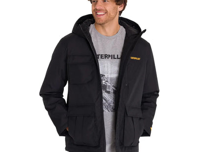 Chaqueta Caterpillar Heavyweight Hooded Hombre Negro Acolchada