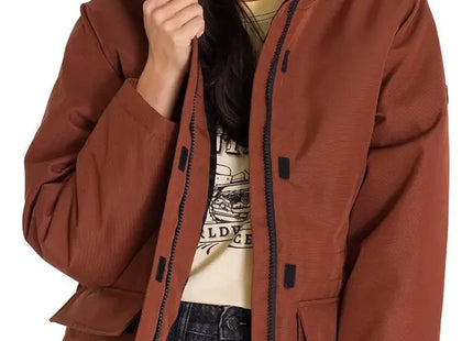 Parka Caterpillar Mediumweight Faux Fur Mujer Terracota Reciclada
