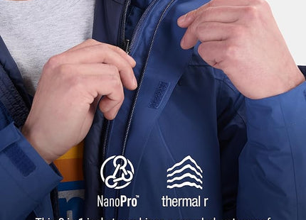 Chaqueta Marmot Ramble 3en1 Hombre Azul Ártico MemBrain Impermeable