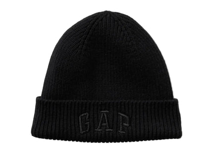 Gorro Beanie Gap Logo Bebé Negro Algodón Orgánico