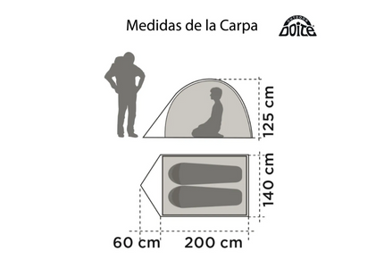 Carpa Doite Andina 2 Personas Camping Trekking