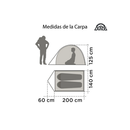 CARPA DOITE ANDINA 2 PERSONAS - CAMPING TREKKING