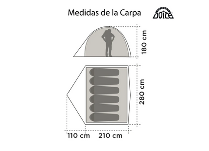 Carpa Doite Andina 6 Personas Camping Familiar