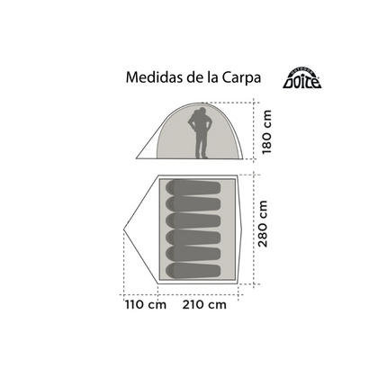 CARPA DOITE ANDINA 6 PERSONAS- CAMPING FAMILIAR