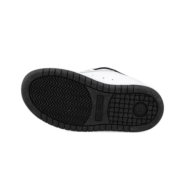 Zapatilla DC Court Graffik Niño Blanco Negro Skate Urbana