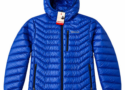 Chaqueta Marmot Quasar Hoody Hombre Azul True Blue Pertex 850FP