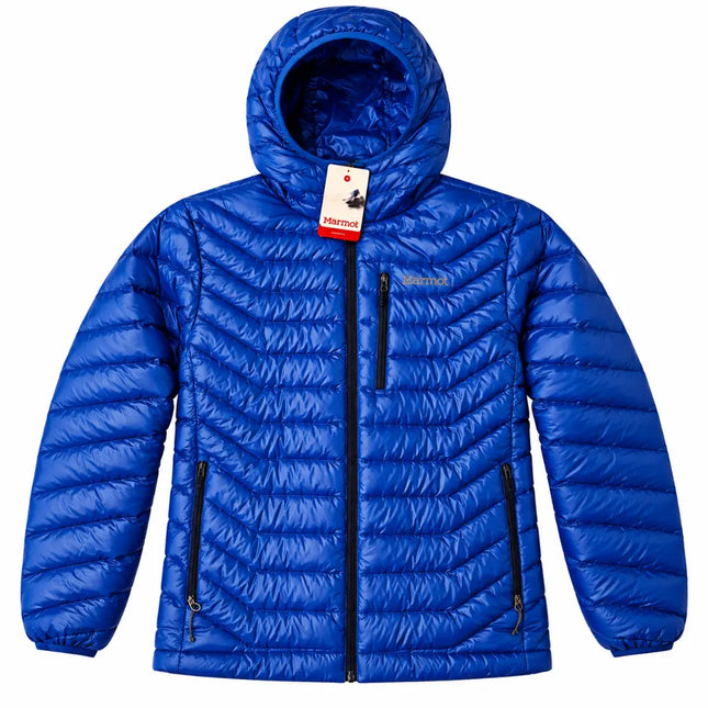 Chaqueta Marmot Quasar Hoody Hombre Azul True Blue Pertex 850FP