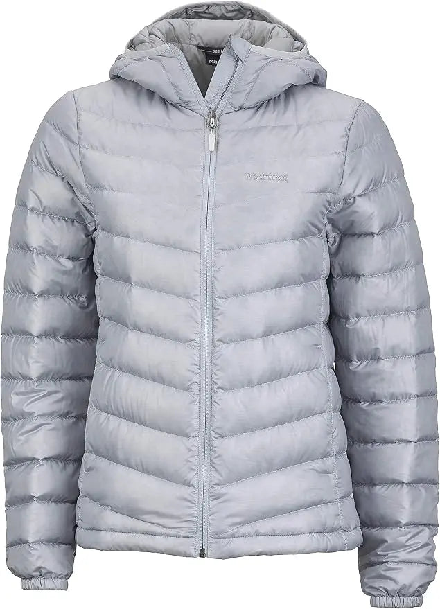 Chaqueta Marmot Jena Hoodie Mujer Plata Pluma 700FP Down Defender