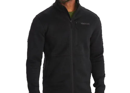 Polar Marmot Drop Line Hombre Negro Fleece Flatlock DriClime