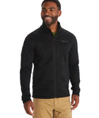 Polar Marmot Drop Line Hombre Negro Fleece Flatlock DriClime