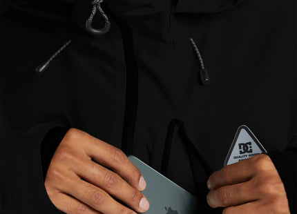 Chaqueta Nieve DC Basis 30K Unisex Negro Impermeable Repreve