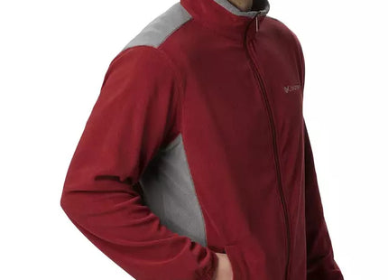 Polar Columbia Klamath Range II Hombre Burdeos Gris Microfleece