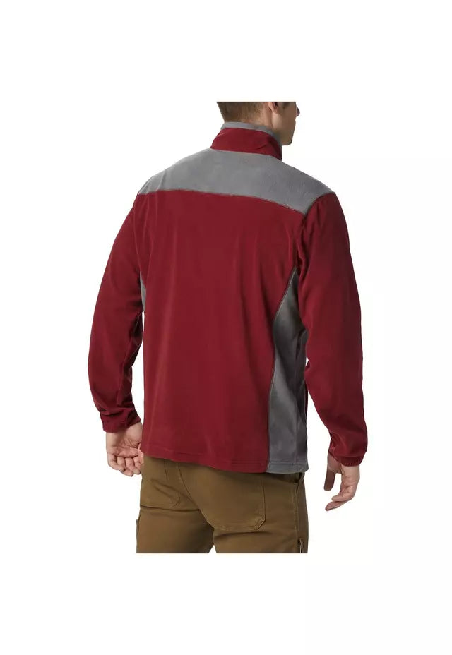 Polar Columbia Klamath Range II Hombre Burdeos Gris Microfleece