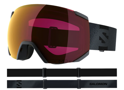 Antiparras Nieve Salomon Radium Sigma Ebony Rojo Cat 2 Ski Snowboard