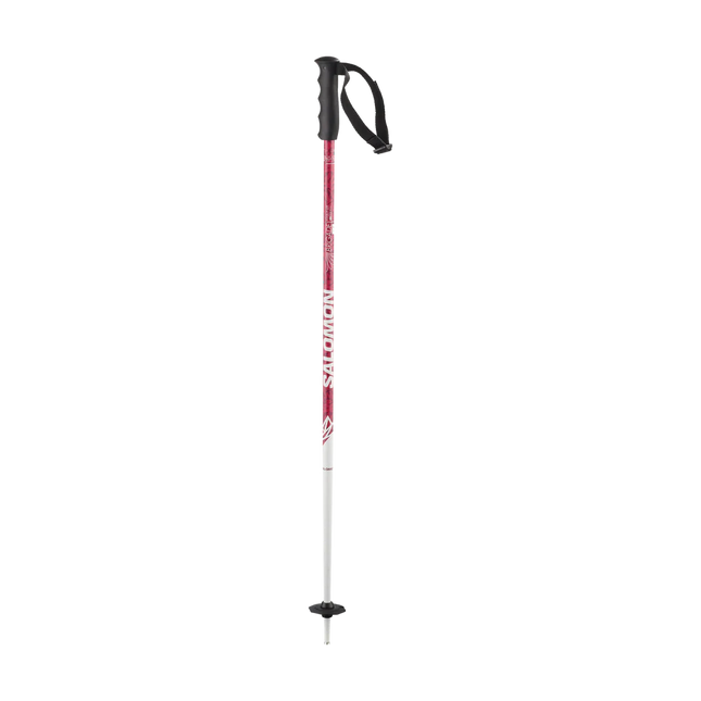 Bastón Ski Niño Salomon Brigade Jr Rosado Aluminio Junior